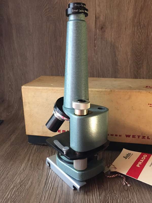 Vintage Leitz Wetzlar Prado Microscope
