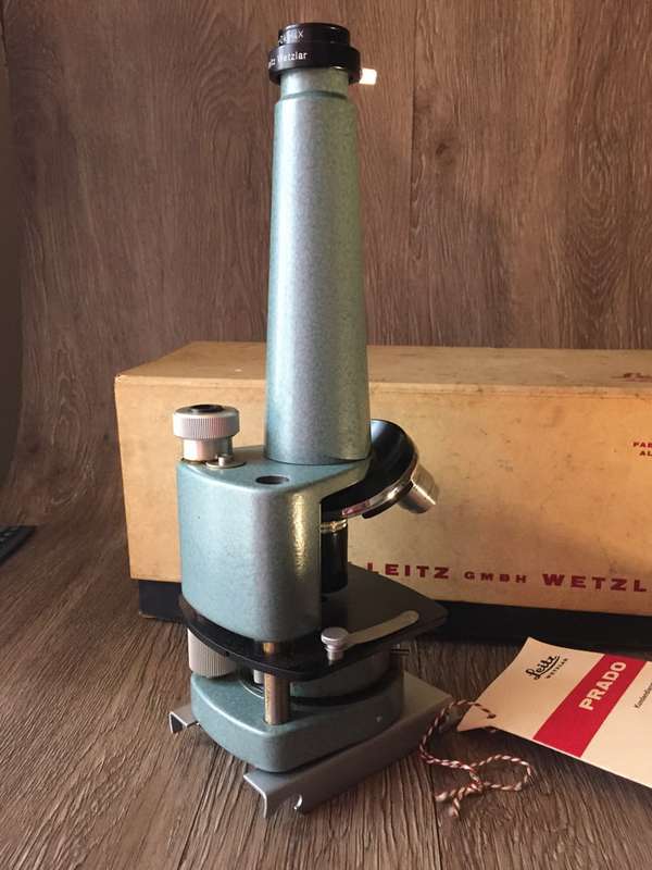 Vintage Leitz Wetzlar Prado Microscope