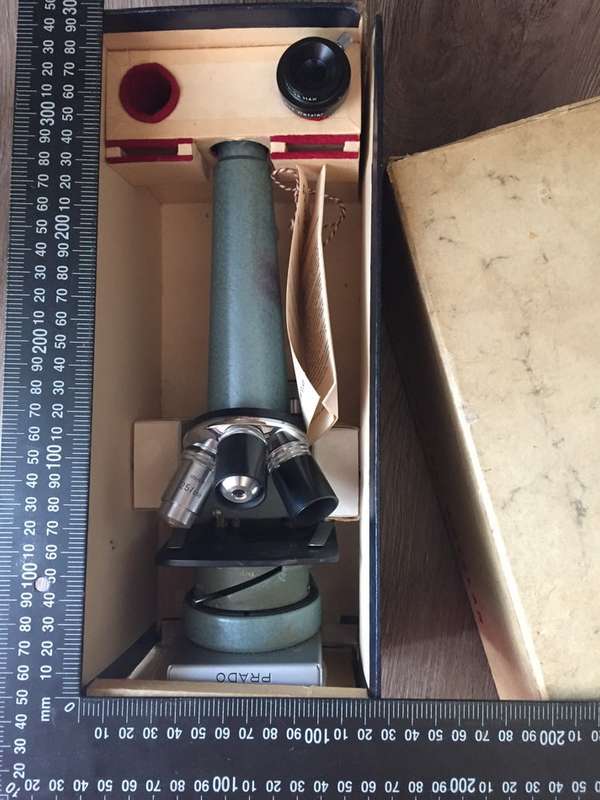 Vintage Leitz Wetzlar Prado Microscope