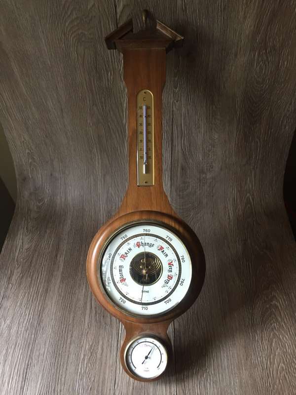 Large Vintage Barometer, Thermo & Hydrometer (for spares or repair)