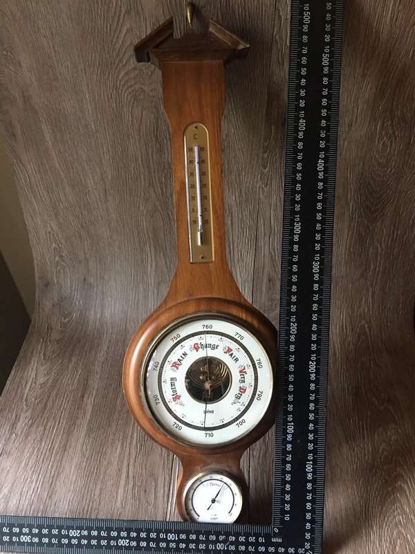 Large Vintage Barometer, Thermo & Hydrometer (for spares or repair)