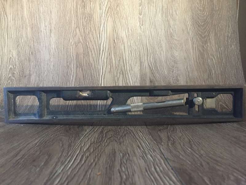 Vintage Starrett 132 Cast Iron Precision Adjustable Level