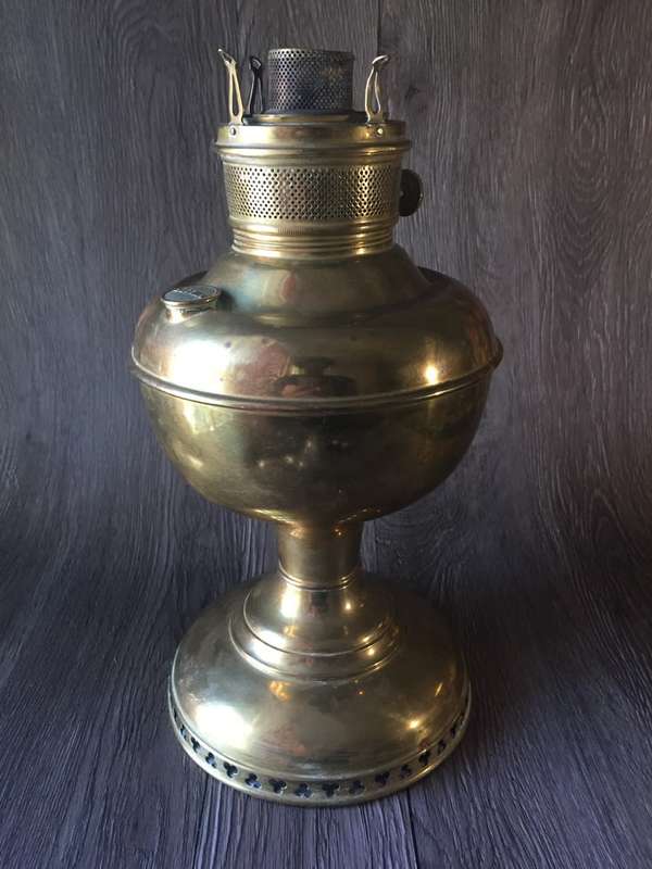 Antique Miller`s Vestal Kerosene Lamp, USA, Without Glass