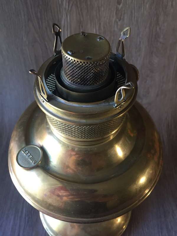 Antique Miller`s Vestal Kerosene Lamp, USA, Without Glass