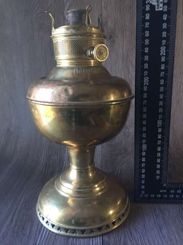 Antique Miller`s Vestal Kerosene Lamp, USA, Without Glass