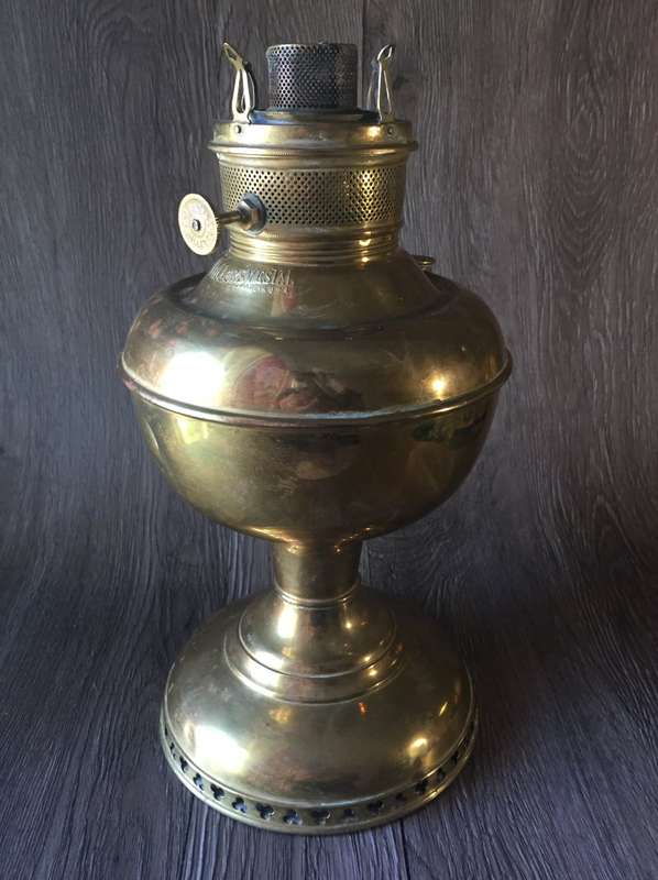 Antique Miller`s Vestal Kerosene Lamp, USA, Without Glass