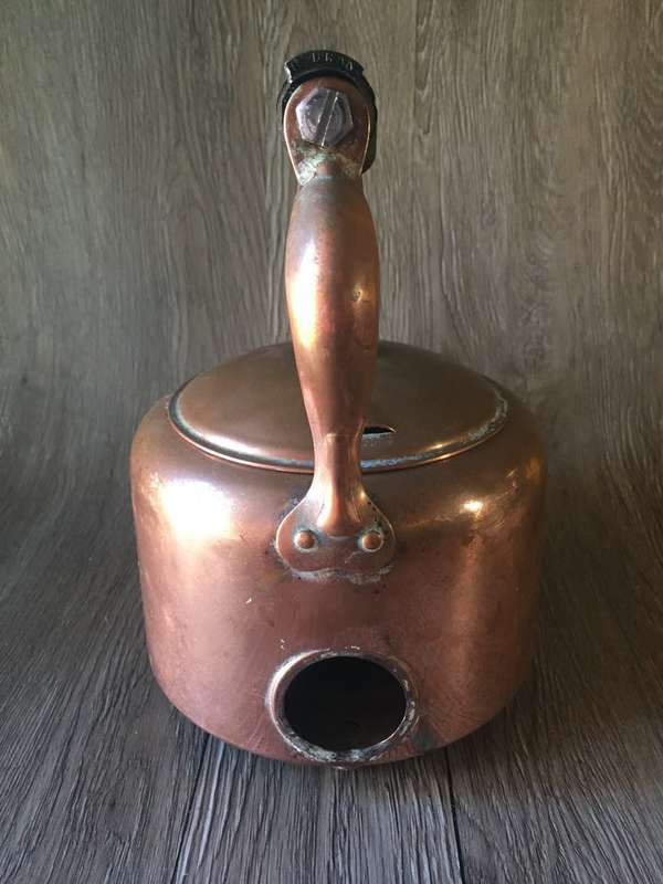 Old Solid Copper Kettle