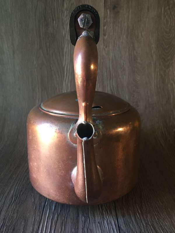 Old Solid Copper Kettle