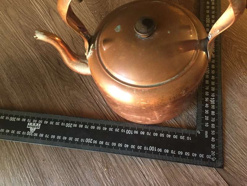 Old Solid Copper Kettle