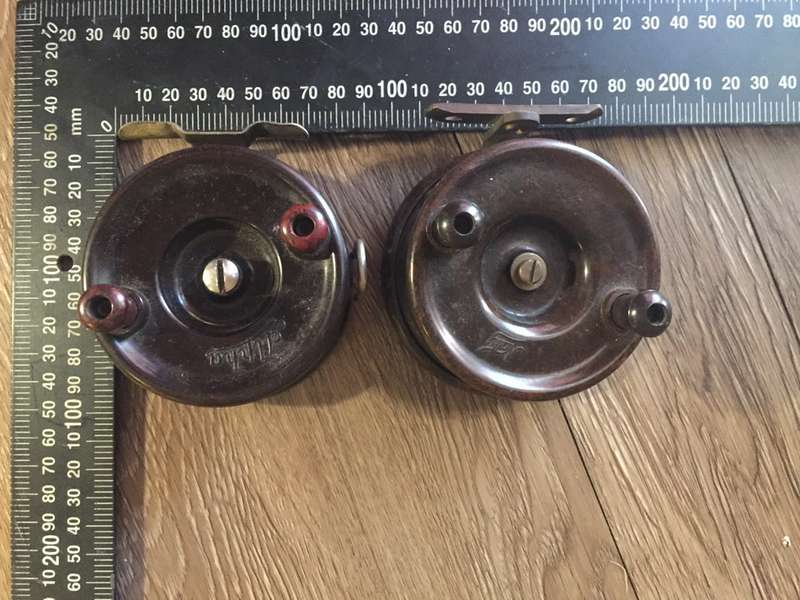 Pair of Vintage Bakelite Fishing Reels, Working