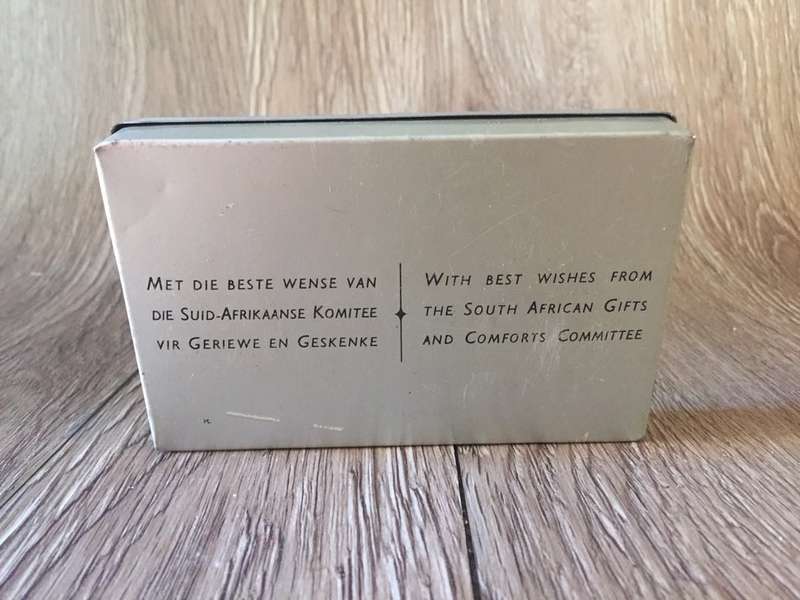 WWII 1941 Christmas Springbok Cigarette Tin.