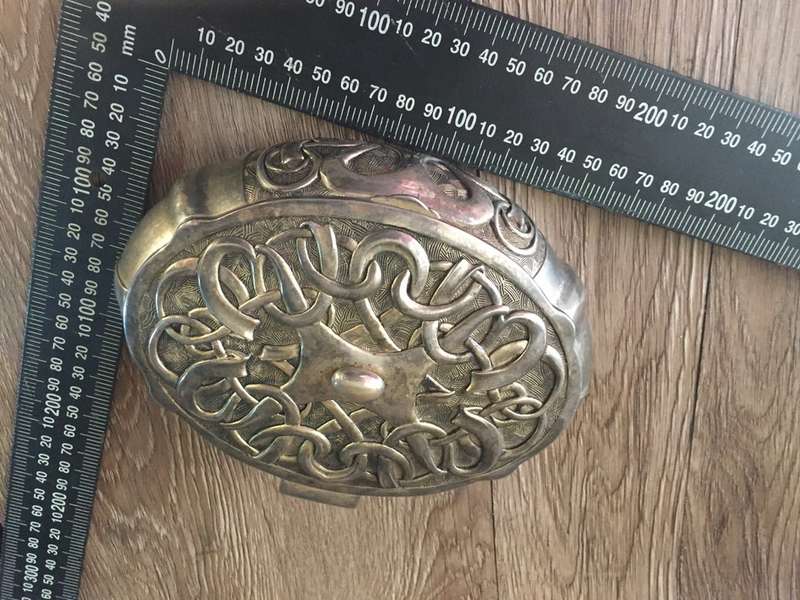 Lovely Art Nouveau Metal Jewelry Box