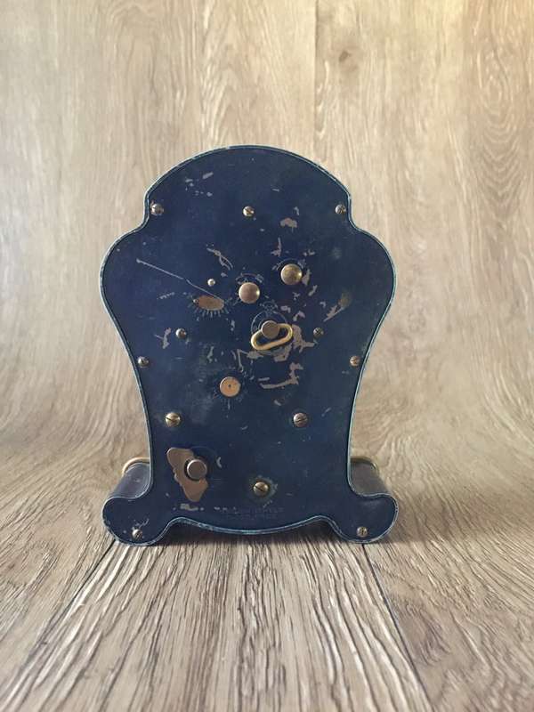 Vintage Swiza Metal Musical Clock, Swiss Made, Working