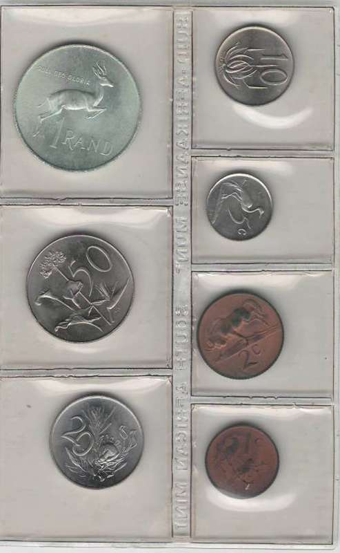 South African R1 Silver proof set 1968