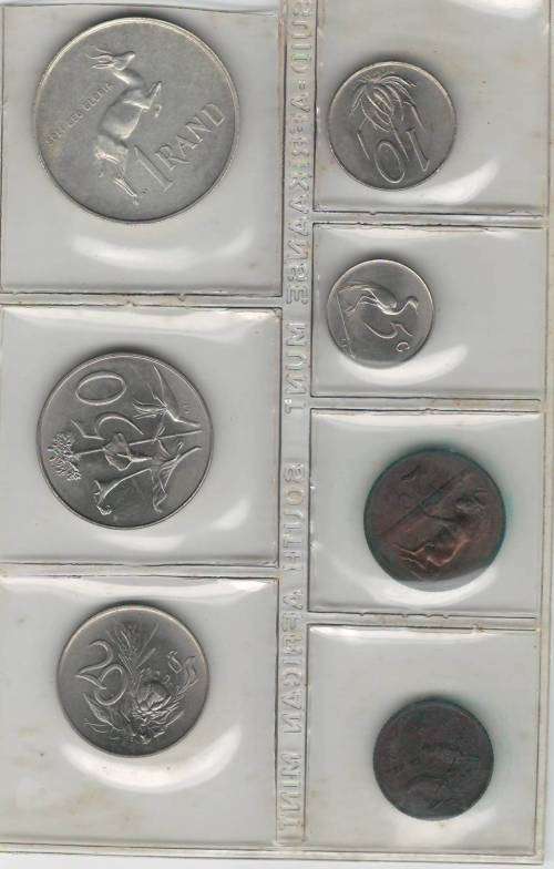 South African R1 Silver proof set 1967