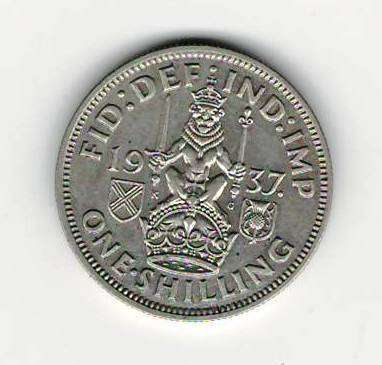 1937 Silver Shilling
