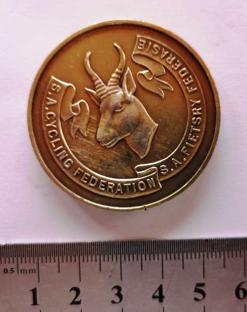 Sterling Silver Medal:South African Cycling Championships:1 Mile 1958