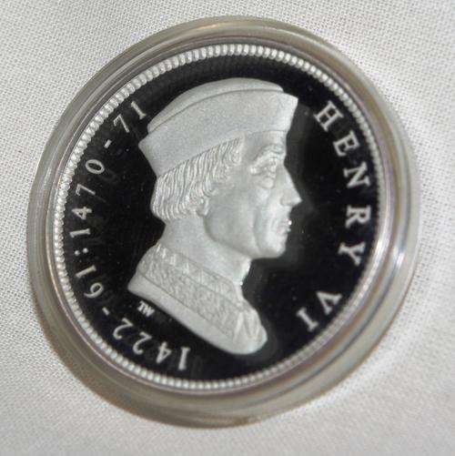 SOLID SILVER Henry vi medallion!