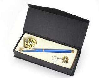 Pocket Pen Size Fishing Rod Gift Set with Multiplying reel Keyring - Fly Reel & Cardboard Box