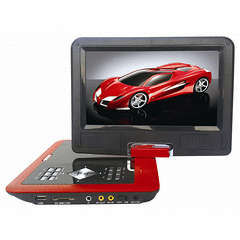 "FREE SHIPPING"9.8" Portable DVD w/ TV Player/receiver + Card reader, MP3 & remote controlled