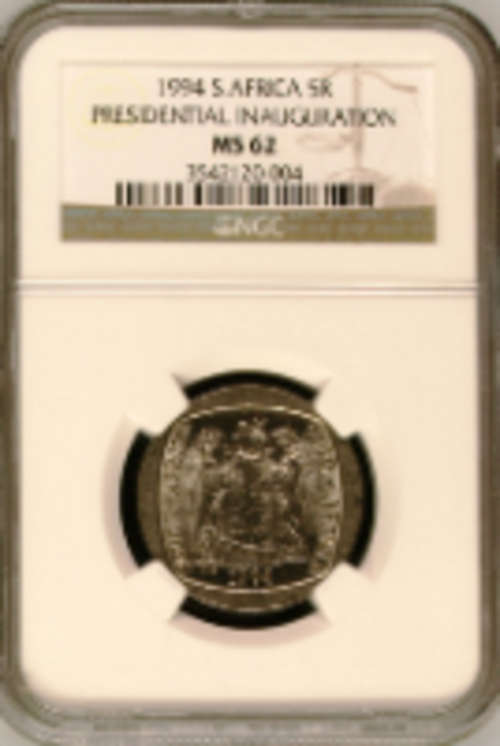 RARE MS62 YES - NGC GRADING - 1994 INAUGURATION R5 COIN !!
