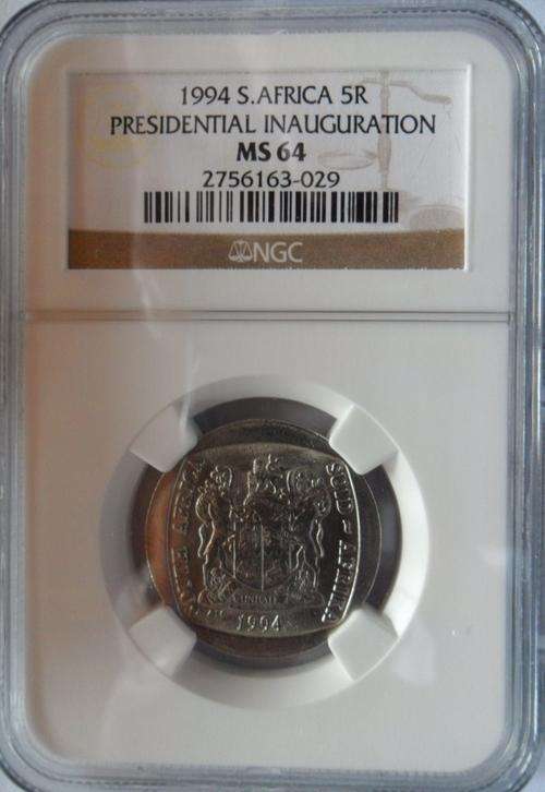 RARE MS64 YES - NGC GRADING - 1994 INAUGURATION R5 COIN !!