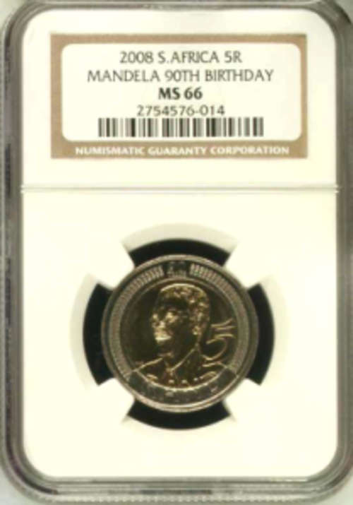 ms66 NGC mandela 90th birthday 2008