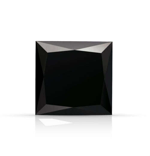 Magnificent : 0.78ct- NATURAL BLACK DIAMOND- 100% EARTH MINED! [4.8 X 4.9] **Princess Cut**