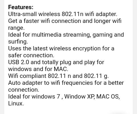 USB Wireless Adapter.