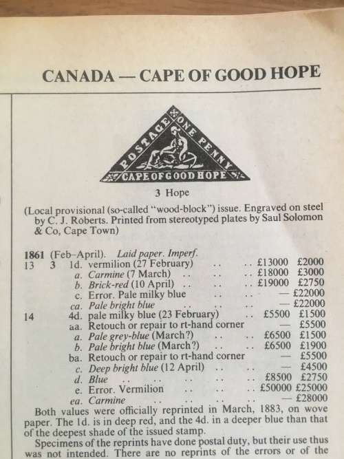 Cape of Good Hope ( 1d Woodblock) Printing Blocks