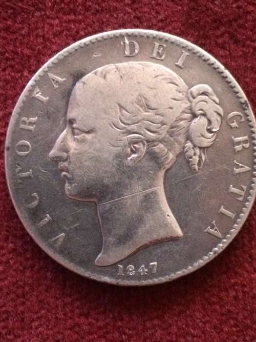 CRAZY R1!!! 1847 british crown