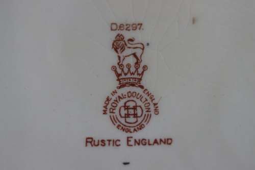 ROYAL DOULTON Rustic England country scene DEPICTING THE HOUNDS