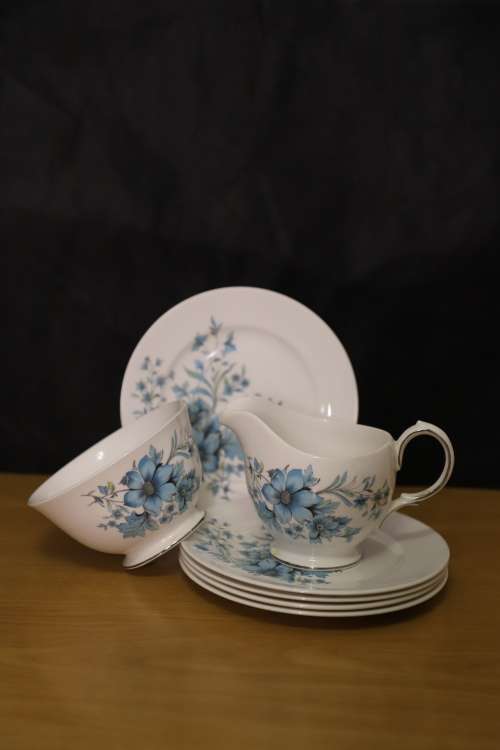 QUEEN ANNE BONE CHINA --SIDE PLATE-Flower Pattern 1959-1964