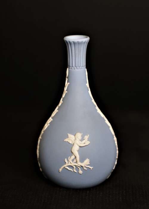 WEDGWOOD-JASPERWARE-LIGHT BLUE BUD VASE
