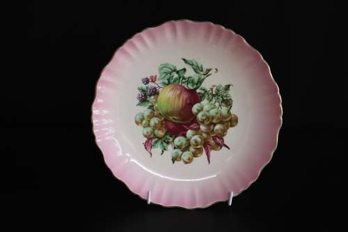 OLD FOLEY--James Kent Staffordshire England plate Pattern NO5197-`FRUITS` 21CM