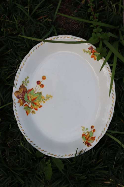 GRINDLEY-AUTUMN LEAVES MEAT PLATE