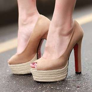 GORGEOUS Beige peep toe!!
