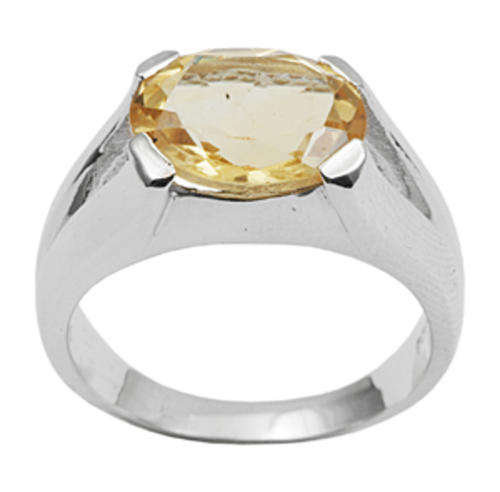Charmed Silver - Stunning Genuine Oval Citrine 3.04ct Ring in 925 Sterling Silver Size 5 / J1/2