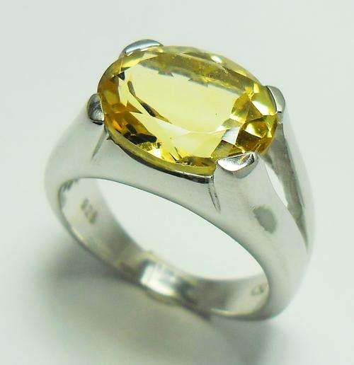 CSJ - Genuine Oval Citrine 3.04ct Ring in 925 Sterling Silver Size 6