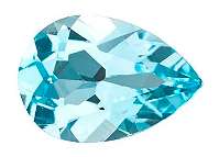 0.480ct Natural SKY TOPAZ Pear 6 x 4mm