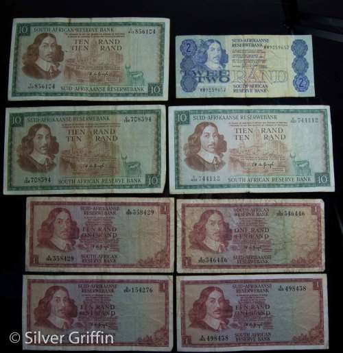 MIXED LOT SA NOTES AS PER PICTURE * ONE BID FOR ALL 8 NOTES