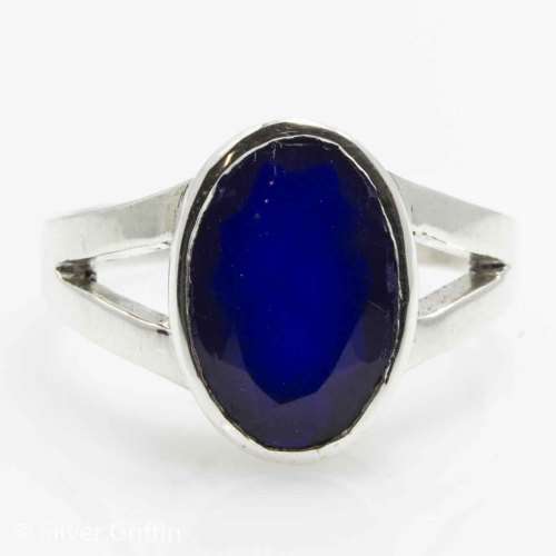 2.22ct INDIGO PURPLY/BLUE OPAL.925 SILVER RING