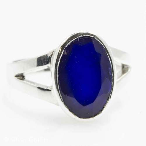 2.22ct INDIGO PURPLY/BLUE OPAL.925 SILVER RING