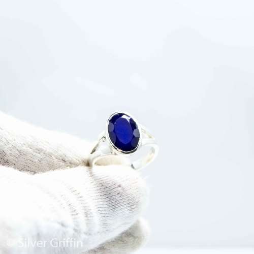 2.22ct INDIGO PURPLY/BLUE OPAL.925 SILVER RING