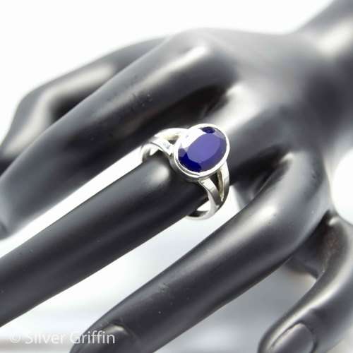 2.22ct INDIGO PURPLY/BLUE OPAL.925 SILVER RING