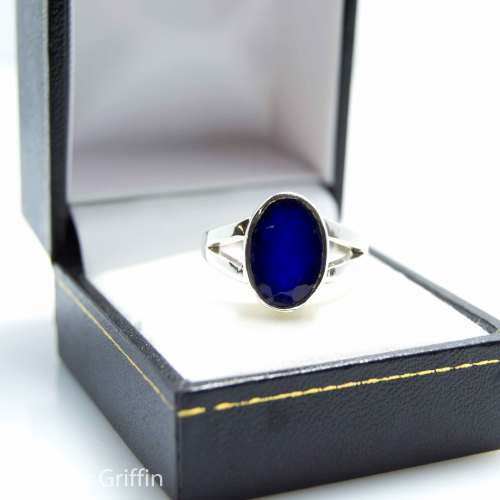 2.22ct INDIGO PURPLY/BLUE OPAL.925 SILVER RING