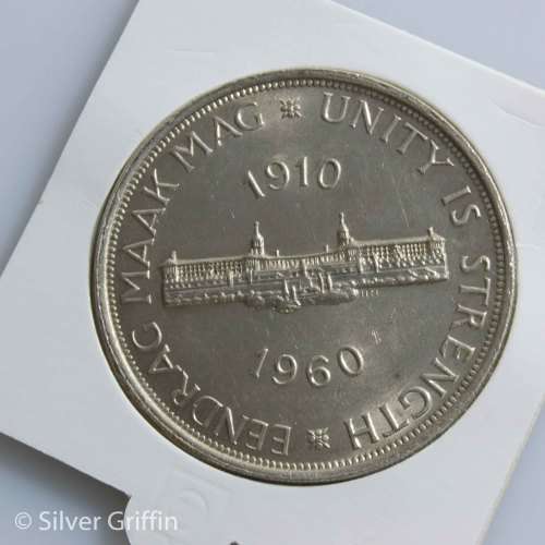 1960 SA UNION 5 SHILLING (CROWN) IN SPECTACULAR CONDITION *CRACKED DIE