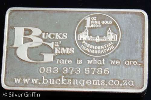 100 grams Bar Fine Silver 999 - Big Five series set 37/1000
