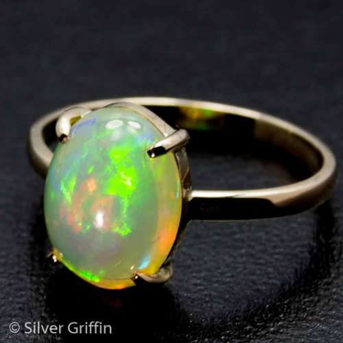 Only from Silver Griffin 3.13 ct  Natural Ethiopian Opal Set in 9ct Solid Gold.