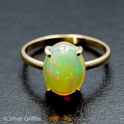 Only from Silver Griffin 3.13 ct  Natural Ethiopian Opal Set in 9ct Solid Gold.